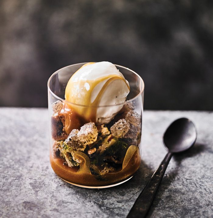 Earl grey and lemon stollen dessert