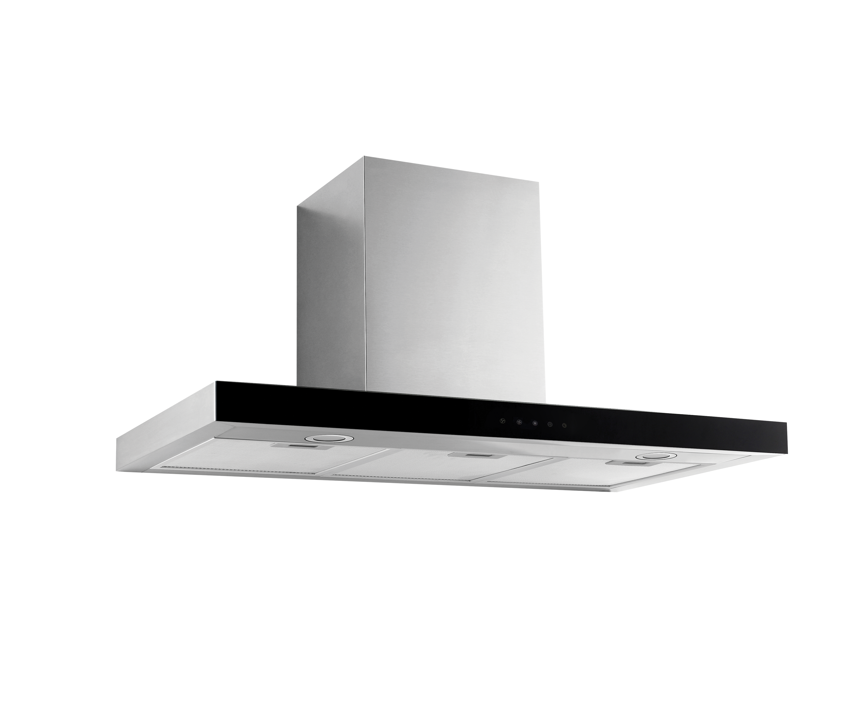 90CM BLACK GLASS CANOPY RANGEHOOD: RBES91TB